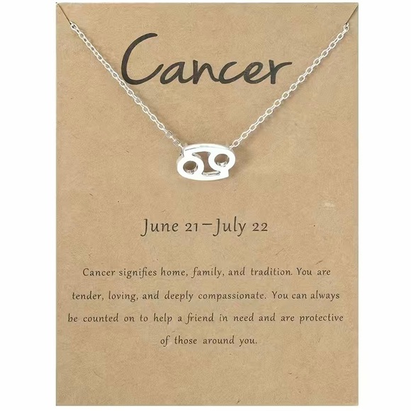Cancer ♋️ Zodiac Sign Pendent Necklace NEW - Picture 1 of 1